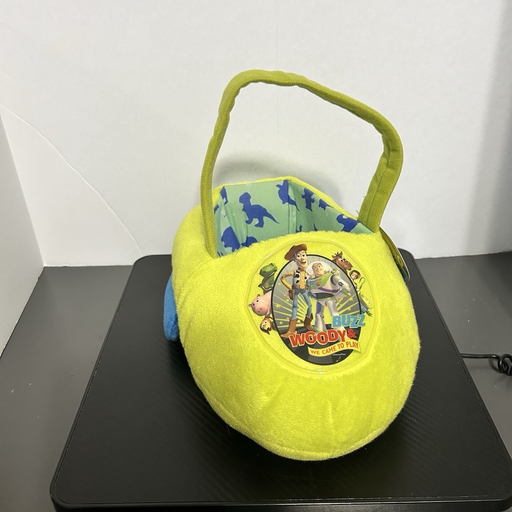 2010 Buzz And Woody Toy‎ Story Easter Basket Plush Unused with Tags Green